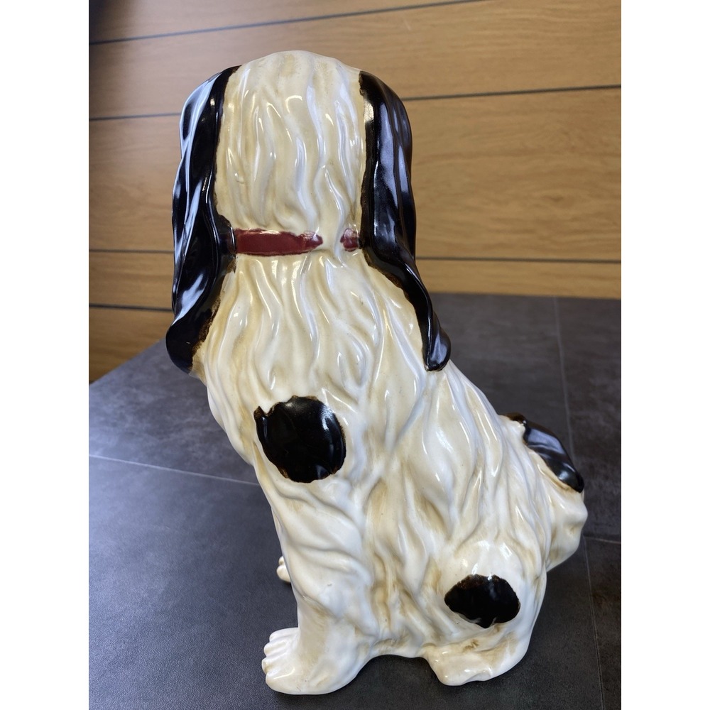 VTG Staffordshire Style Pair of King Charles Spaniels Ceramic‎ Dogs - Picture 5 of 9
